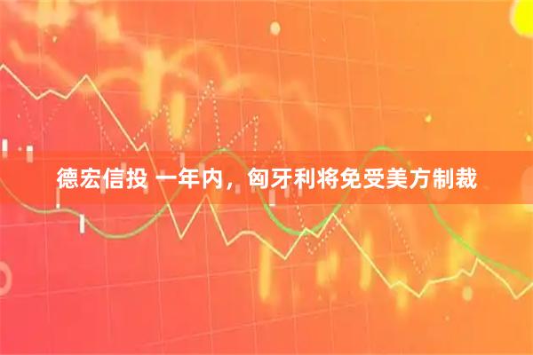 德宏信投 一年内,匈牙利将免受美方制裁